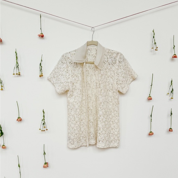 Vintage lace and beaded top - Picture 4 of 13